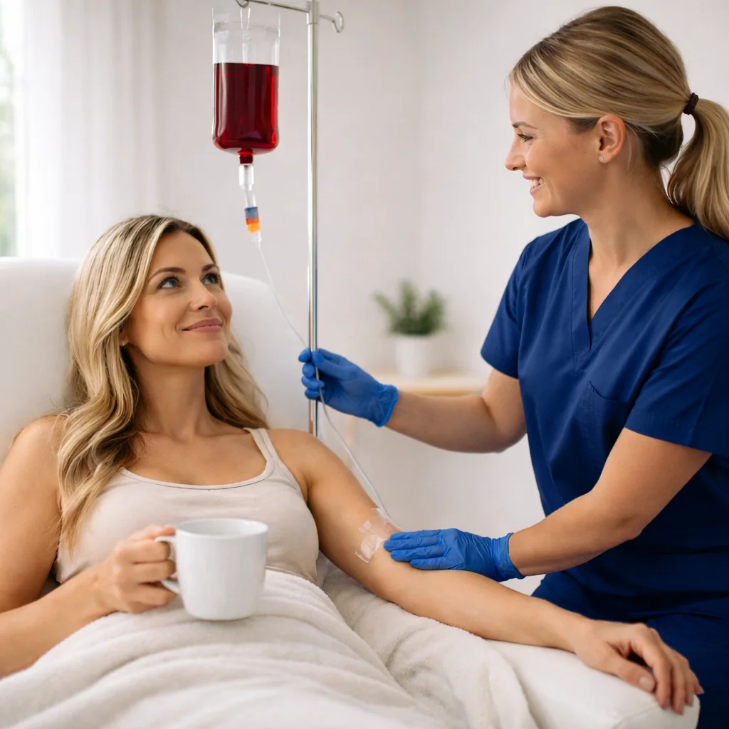 At-home iron infusion therapy