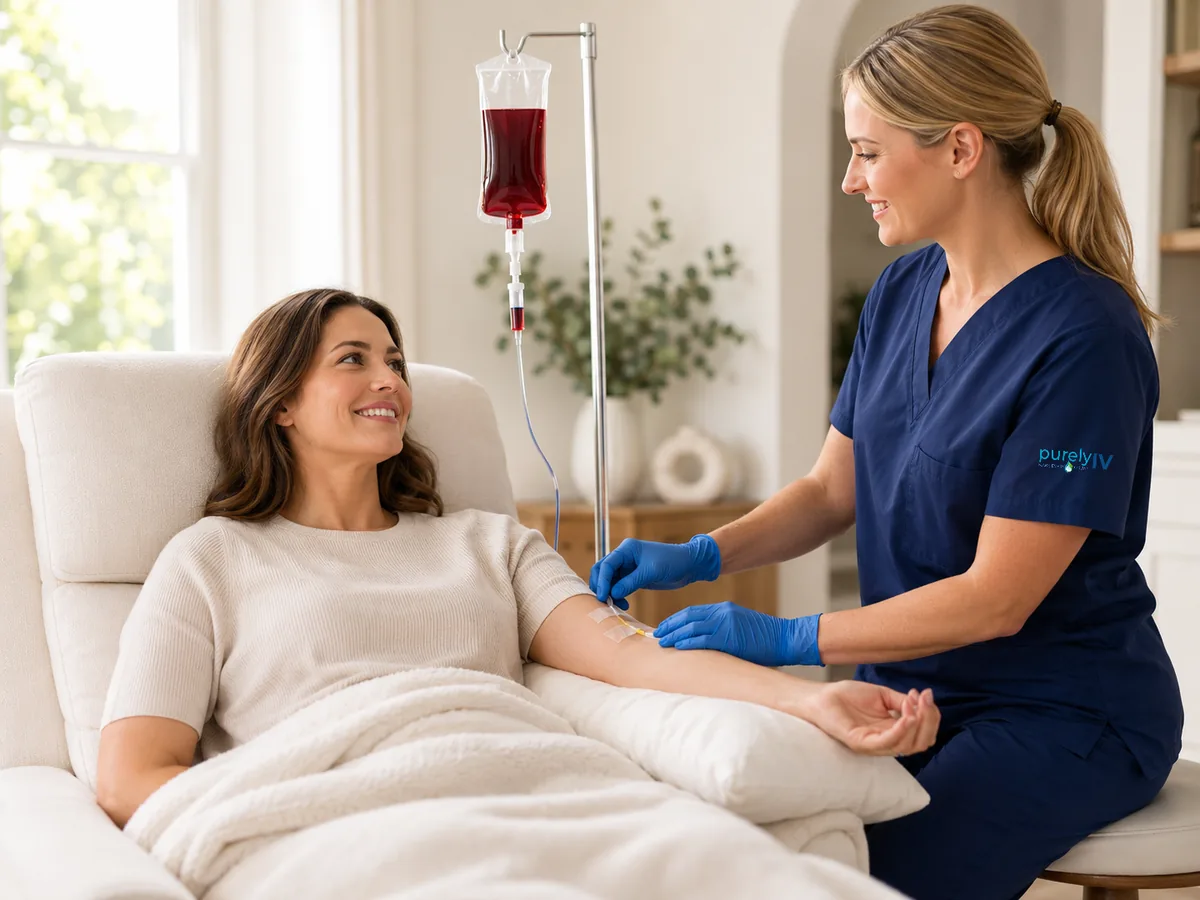 At-home iron infusion care with a licensed nurse in Macomb Township, MI